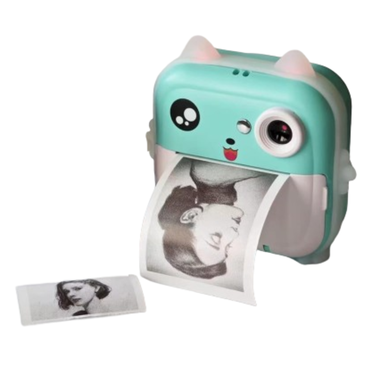 🐱💖 Mini Impresora+Camara Gatito Turquesa 💖🐱