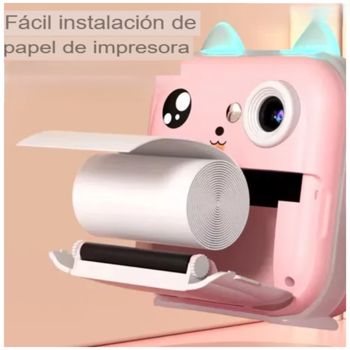 🐱💖 Mini Impresora Cámara Gatito Rosa 💖🐱