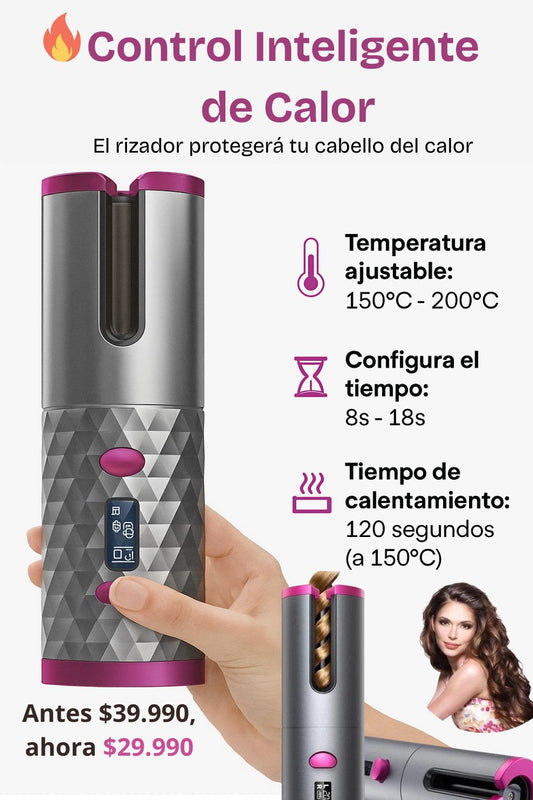 ✨ Rizos Mágicos 360° – Rizadora Automática Inalámbrica 💕
