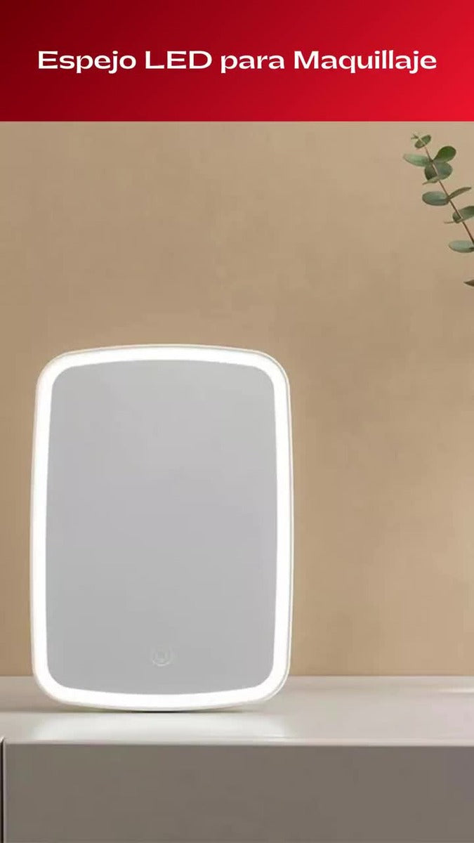 💄✨ Espejo luces LED con Pantalla Táctil – Belleza con luz propia