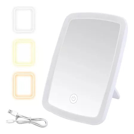 💄✨ Espejo luces LED con Pantalla Táctil – Belleza con luz propia